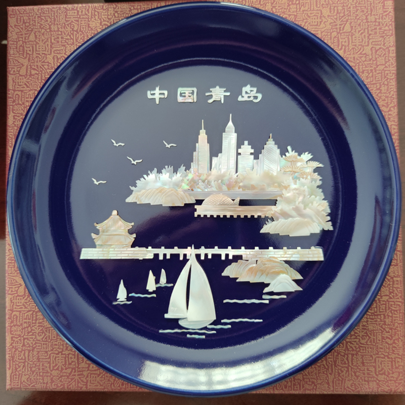 中锐智采青岛栈桥贝雕画