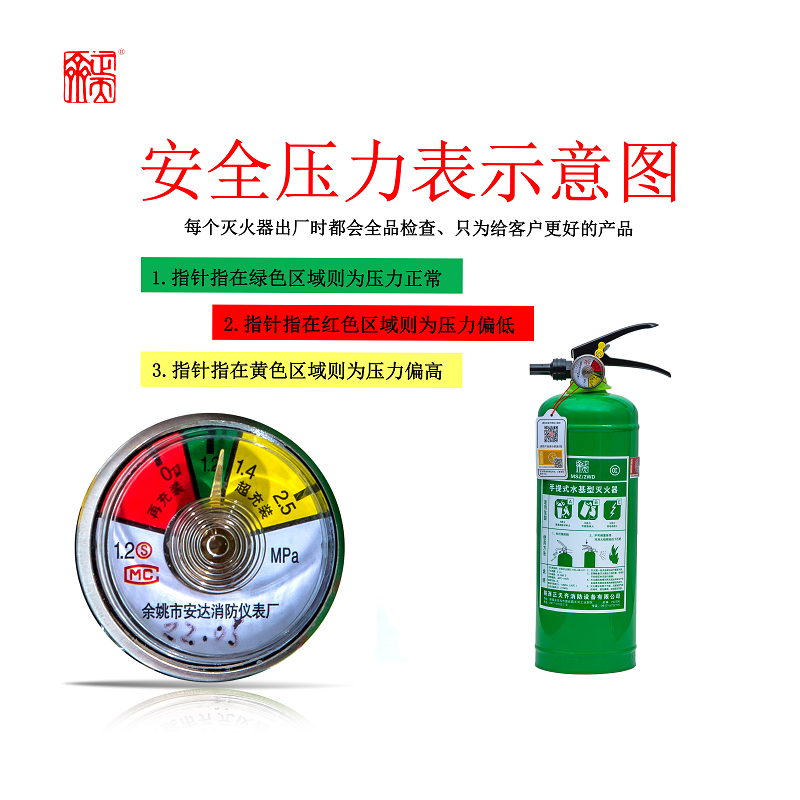 正天齐手提式(低温)水基 灭火器MSZ/2WD高清大图