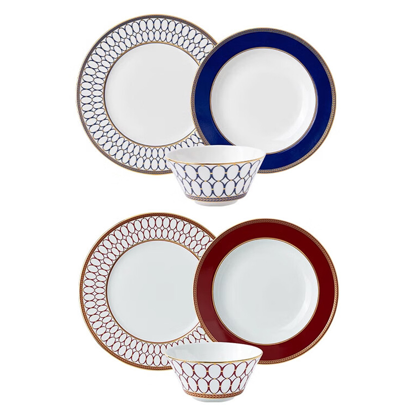 WEDGWOOD餐具套组3件套金粉年一人食(颜色随机)