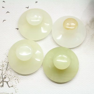 30一个 精品玉石蘑菇头按摩能量石面部脸部热敷带手柄精油导入刮痧板