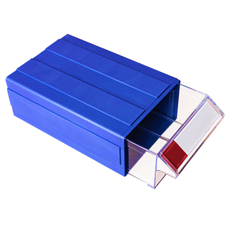 海斯迪克 gnjz-73 加厚组合式塑料零件盒 抽屉式物料盒 积木式元件盒螺丝盒 全蓝F4#290*180*110高清大图