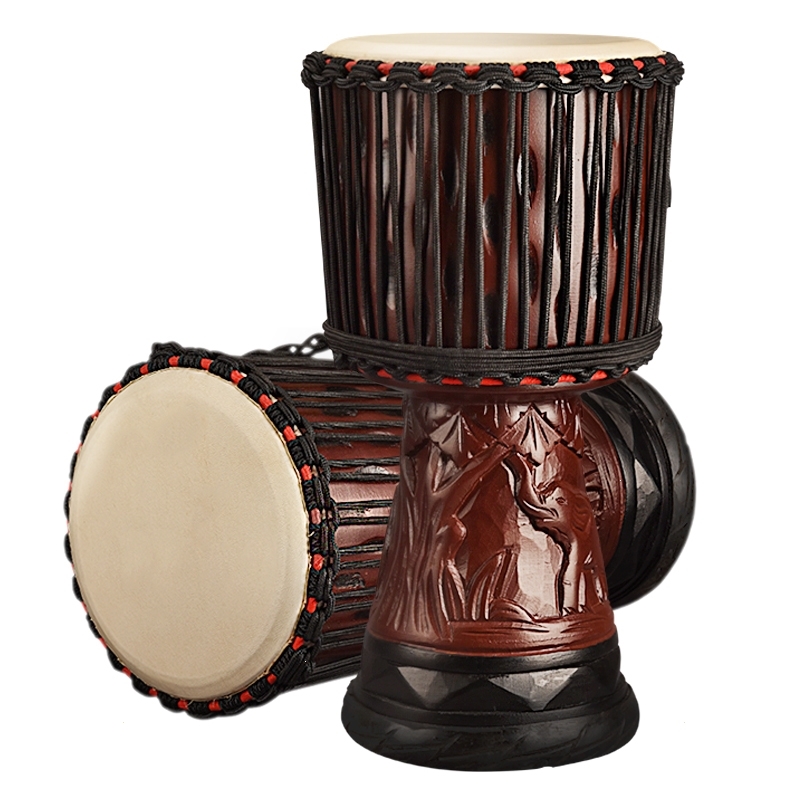 非洲鼓丽江手鼓初学者1012寸儿童幼儿园成人羊皮云南鼓乐器 小10-雨林