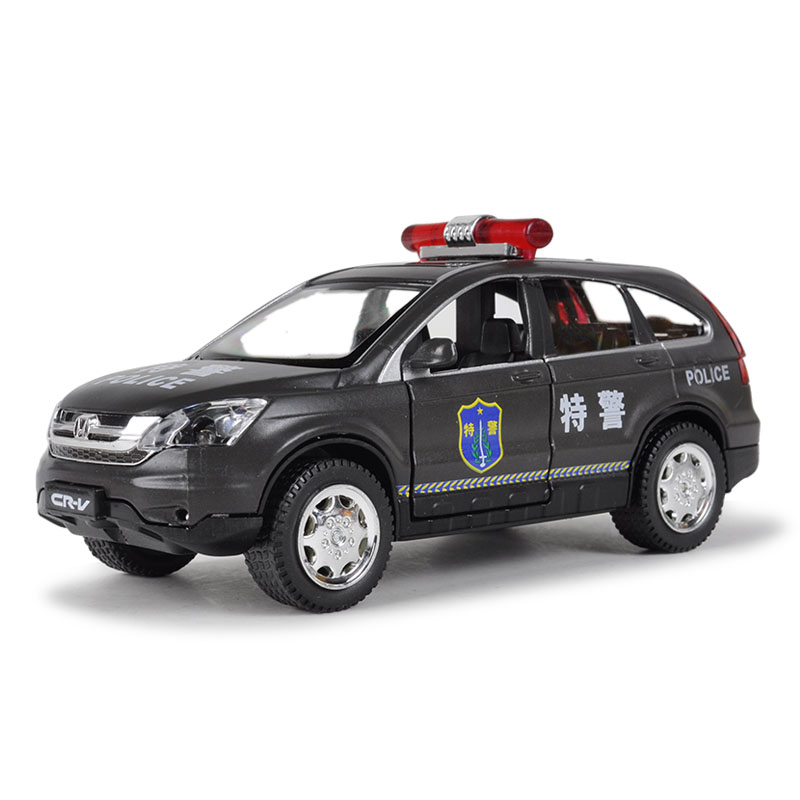 仿真合金警车消防车小汽车模型儿童玩具车特警回力车套装声光 宝马M6-黑高清大图
