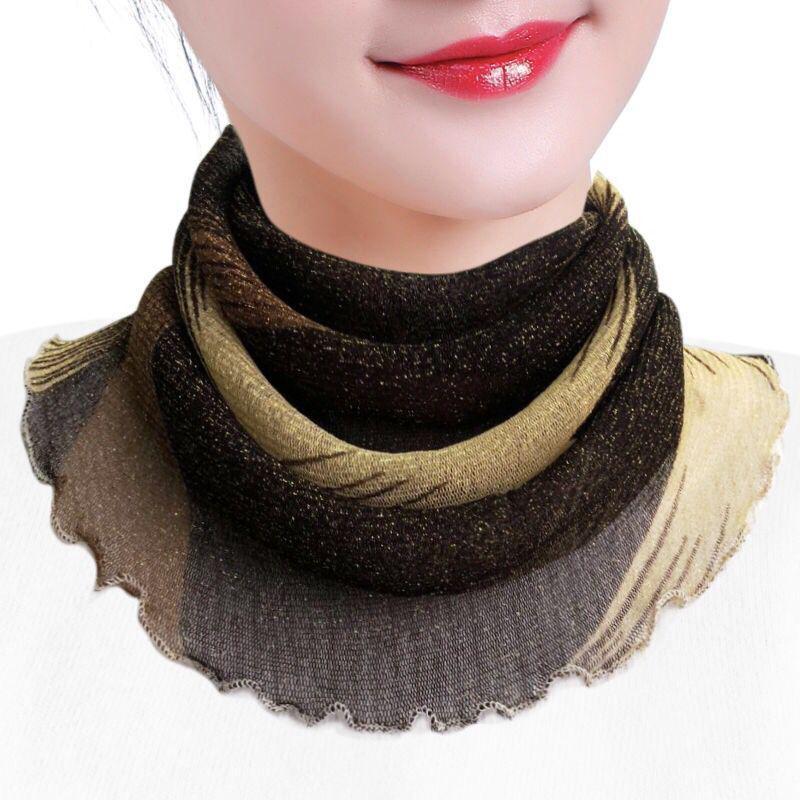 假领子女款女士假领围脖女套头防晒薄款夏小丝巾假领子广场舞百搭护