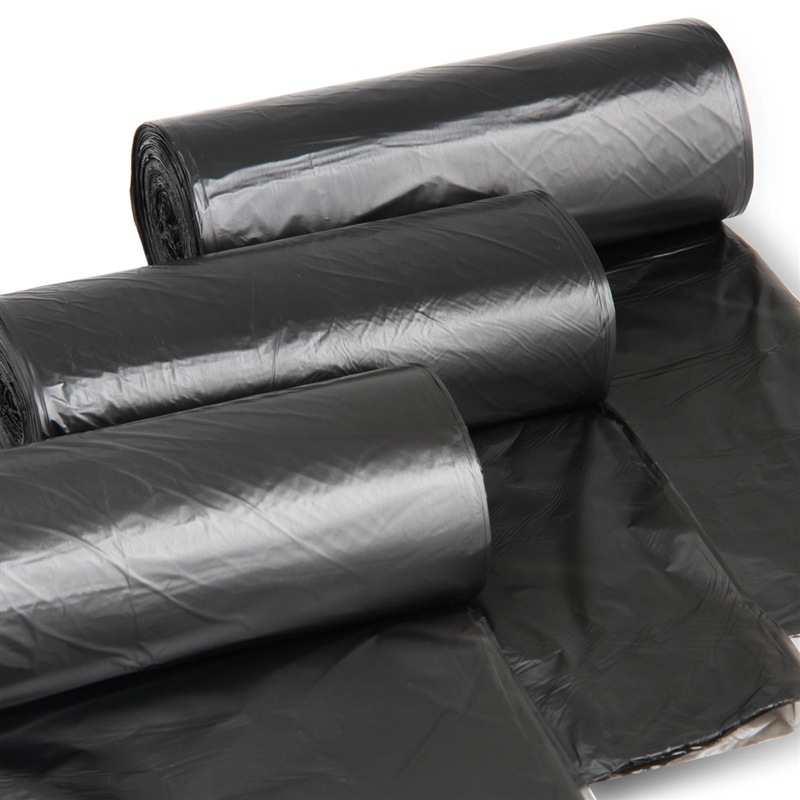 得力(deli)33067点段式办公生活加厚垃圾袋45*55cm 黑色3卷(90只)