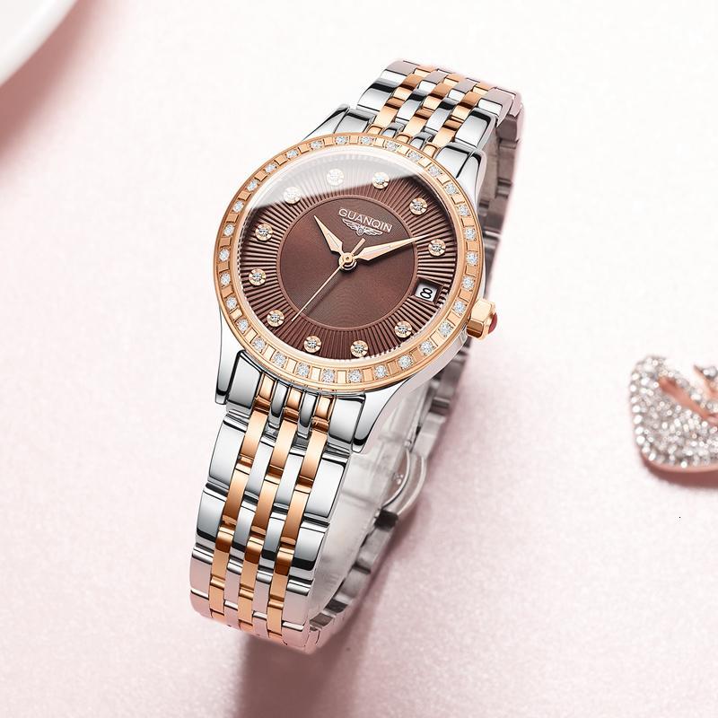 新款冠琴guanqin品牌手表女款简约潮流防水全自动机械表女士名牌手表