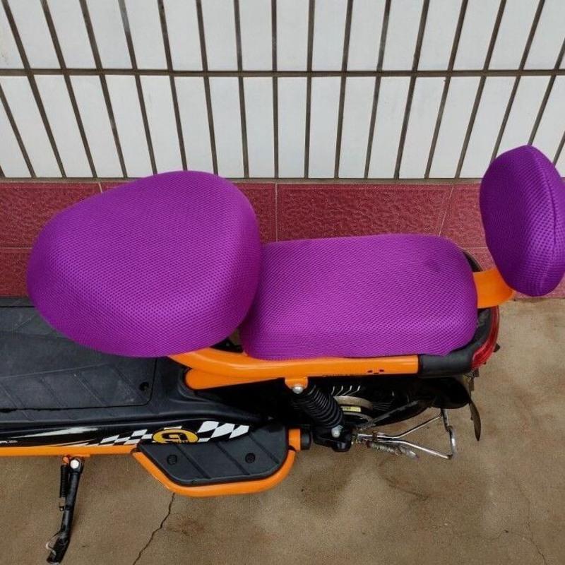 加大四季通用防水防晒隔热透气座垫电动车坐套自行车套电瓶车座套黑色