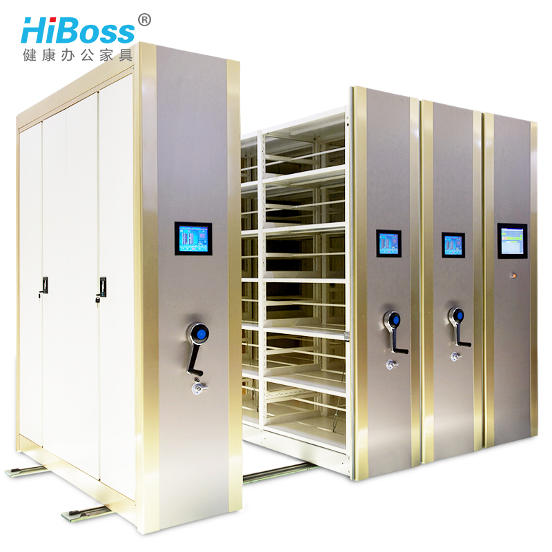 HiBoss 密集架档案柜文件柜手摇式移动密集柜资料架电动智能密集架