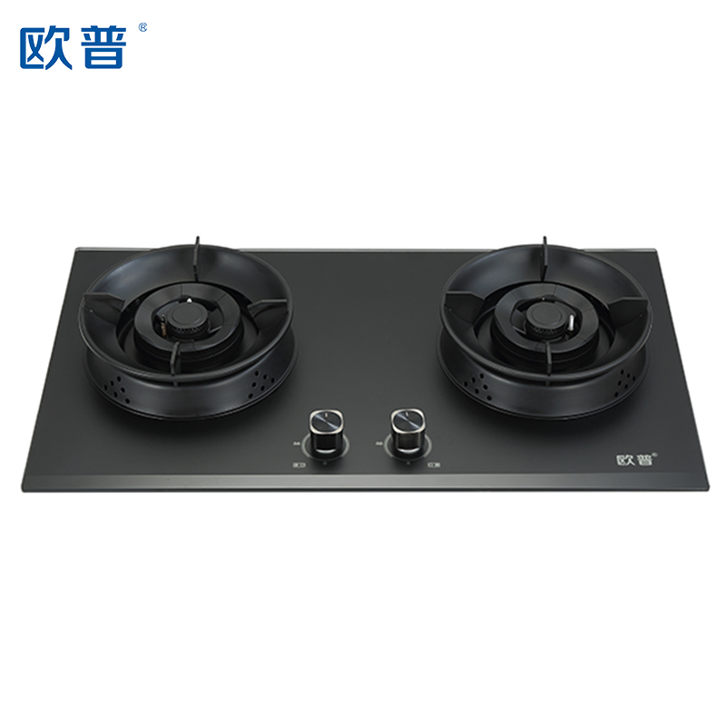 欧普高端家电高温钢化玻璃双灶嵌入式燃气灶具h29火力5200w