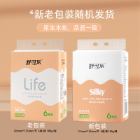 舒可乐 卫生纸家用原生木浆无芯卷纸 五层加厚6卷每提 整提便携小卷实惠装擦手纸厕纸巾 母婴可用 2提装