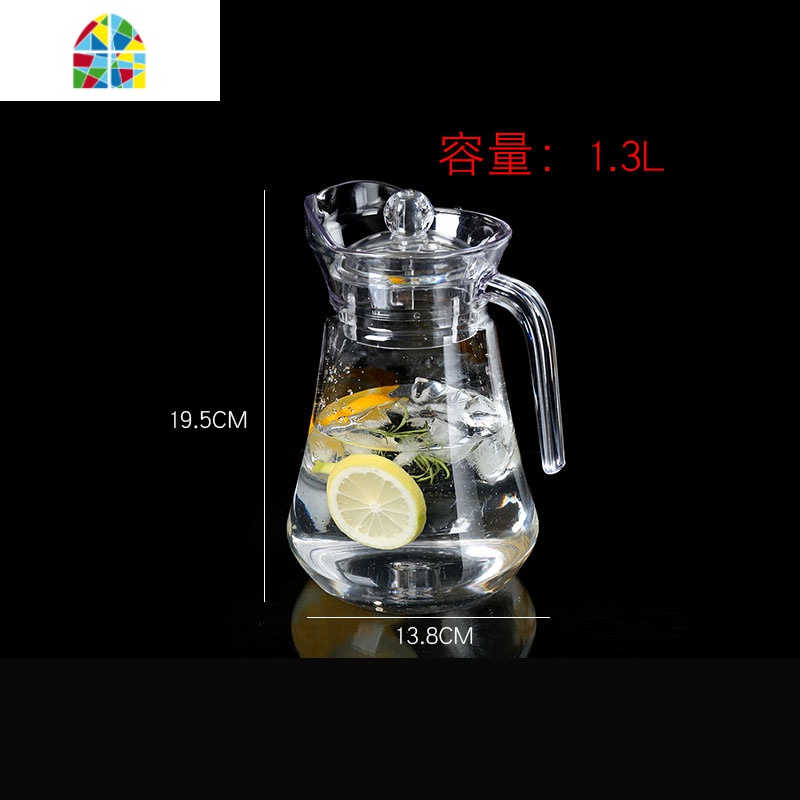 冷水壶凉水壶大容量塑料亚克力果汁壶酒吧KTV餐厅可高温扎壶商用 FENGHOU 1.3升鸭嘴壶高清大图
