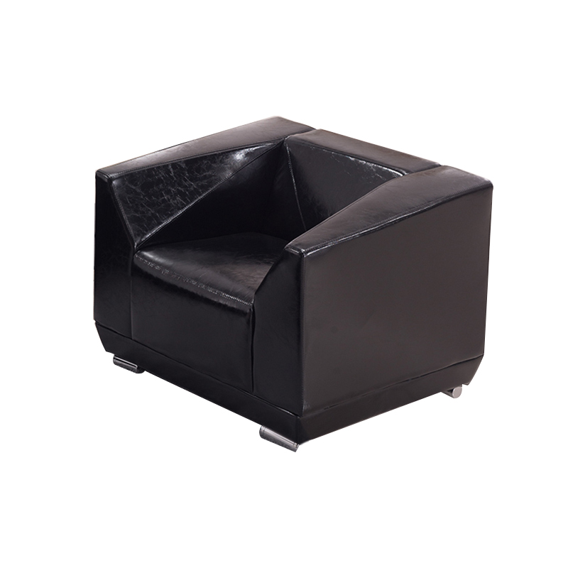 匡大 办公沙发组合商务接待西皮沙发组合三人位KDSF0808 黑色