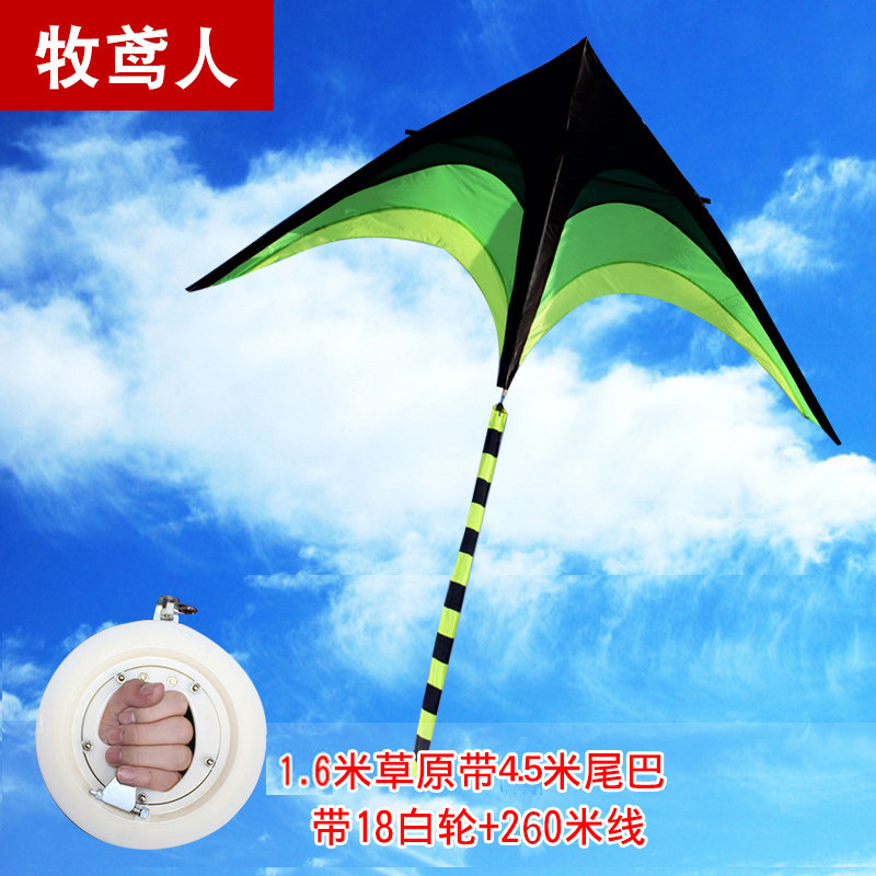 三维工匠蝙蝠风筝儿童微风易飞成型2020新款立体潍坊初学者创意创意 三维工 1.6米草原带4.5米尾巴+18白轮+2高清大图