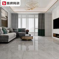 鹰牌 地板砖800x800 全抛釉客厅欧式轻奢瓷砖 灰色全瓷地砖 卡尚灰