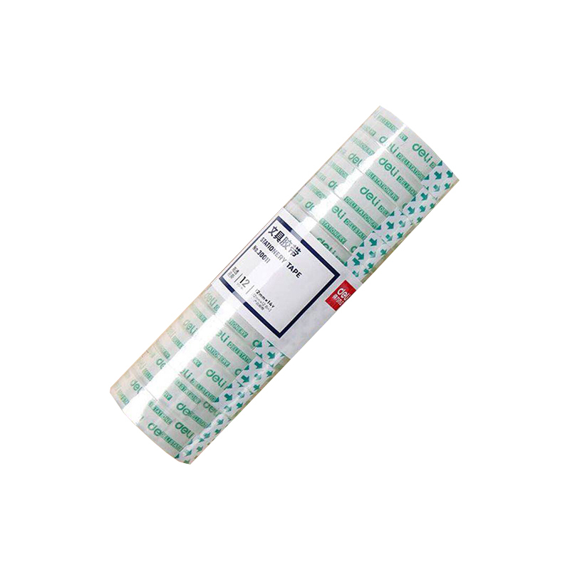 得力(deli)30011学生文具胶带 手撕隐形透明胶带12mm*25y 12卷/筒 5筒