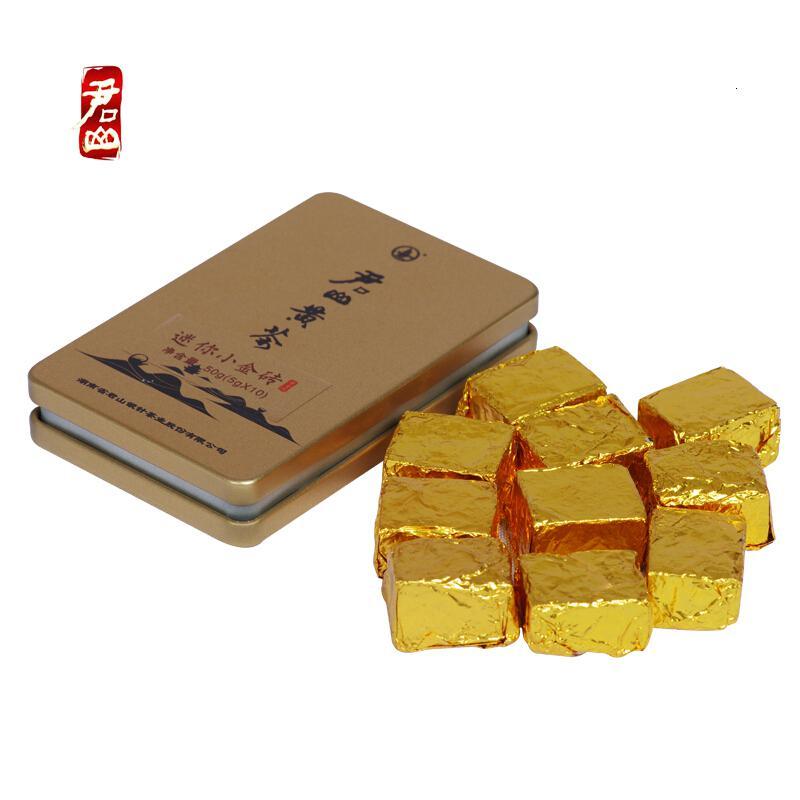 君山紧压黄茶茶叶 50g盒装随手礼 黄金砖迷你小金砖茶