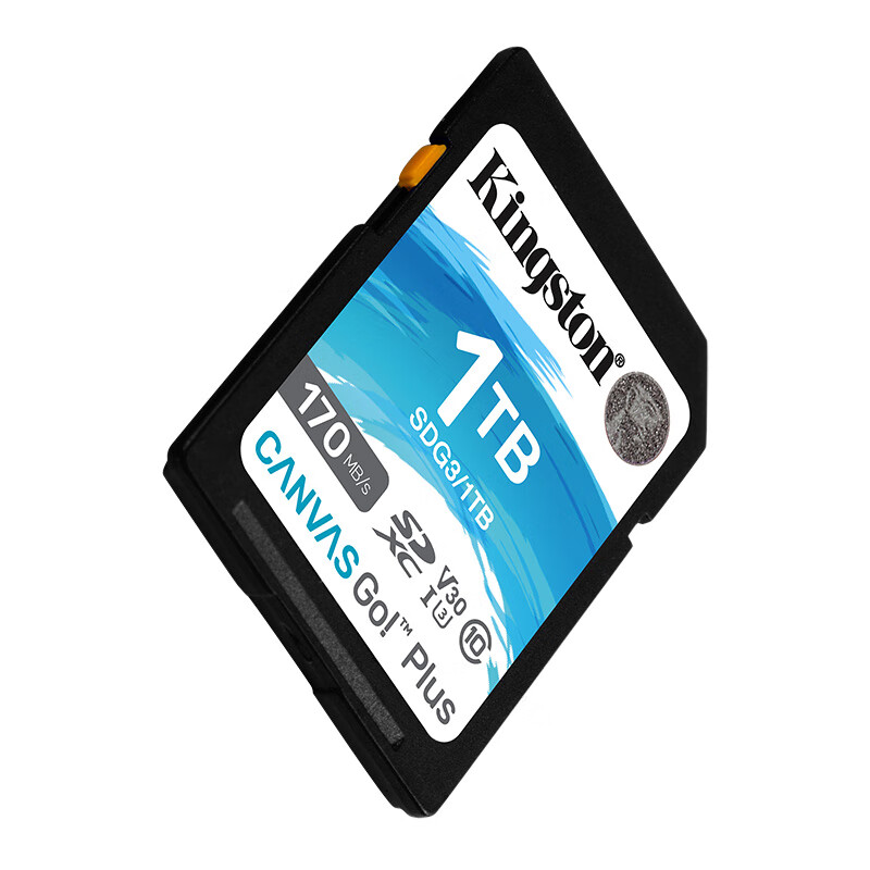 金士顿(Kingston)1TB SD存储卡 U3 V30 相机内存卡 高速sd卡大卡 4K超高清拍摄 读速170MB高清大图
