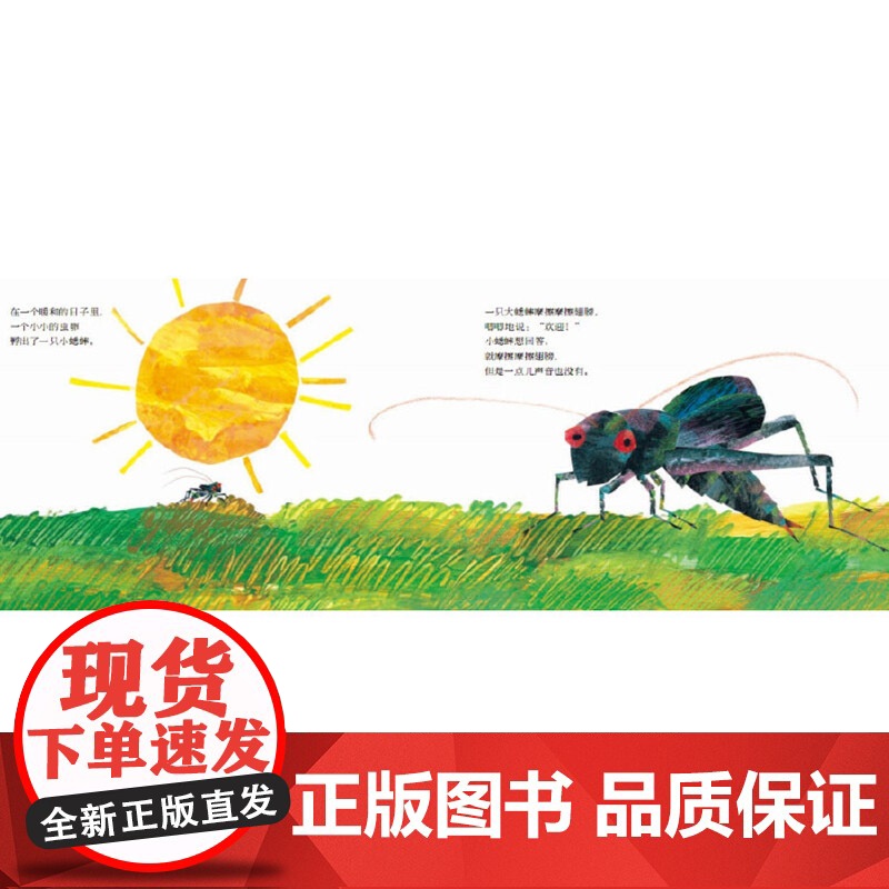 好安静的蟋蟀硬壳精装绘本信谊图画书拼贴画大师艾瑞卡尔的经典有声书一个关于爱和成长的动人故事正版童书高清大图