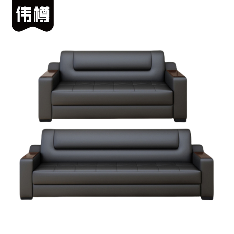 伟樽商务沙发二+三人位1850*780*780mm套高清大图