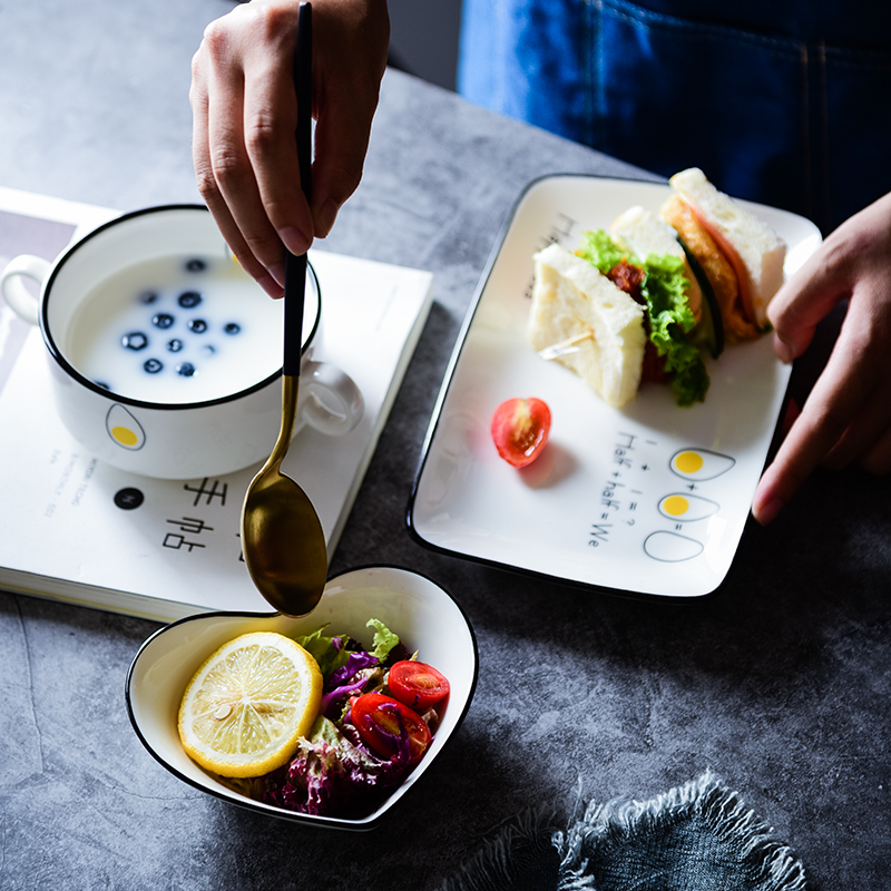 餐具一人食套装网红烘焙精灵日式ins碗碟盘这款日式创意一人食餐具
