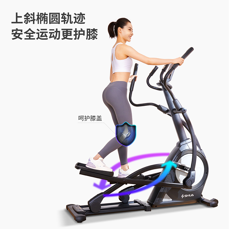 舒华椭圆机家用健身器械磁控室内健身小型太空漫步机B5001-H1高清大图