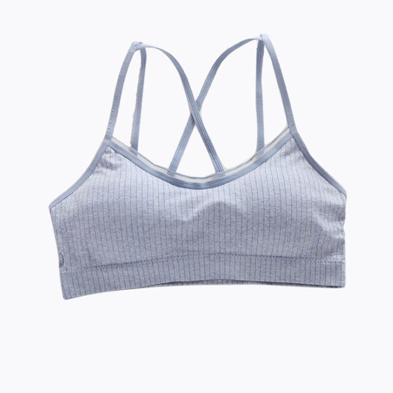 热卖韩版彩棉学生美背交叉裹胸内衣少女吊带性感小蕾丝抹胸文胸女图片