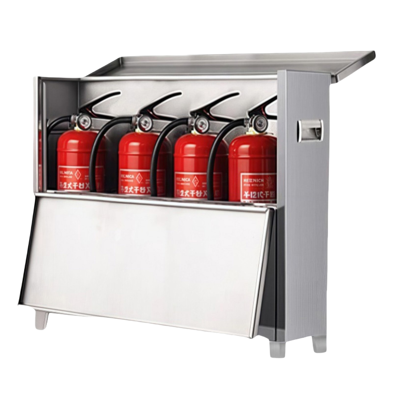 伟樽不锈钢灭火器箱60*20*56cm(3kg*4)个高清大图