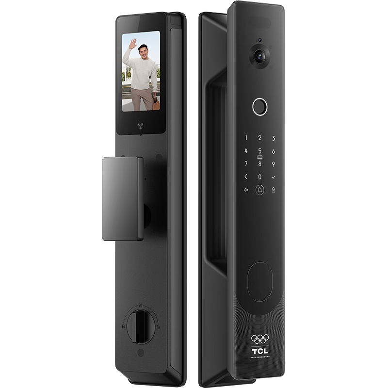 TCL X9S SE 智能门锁 AI人脸大屏猫眼全自动智能门锁 曜石黑
