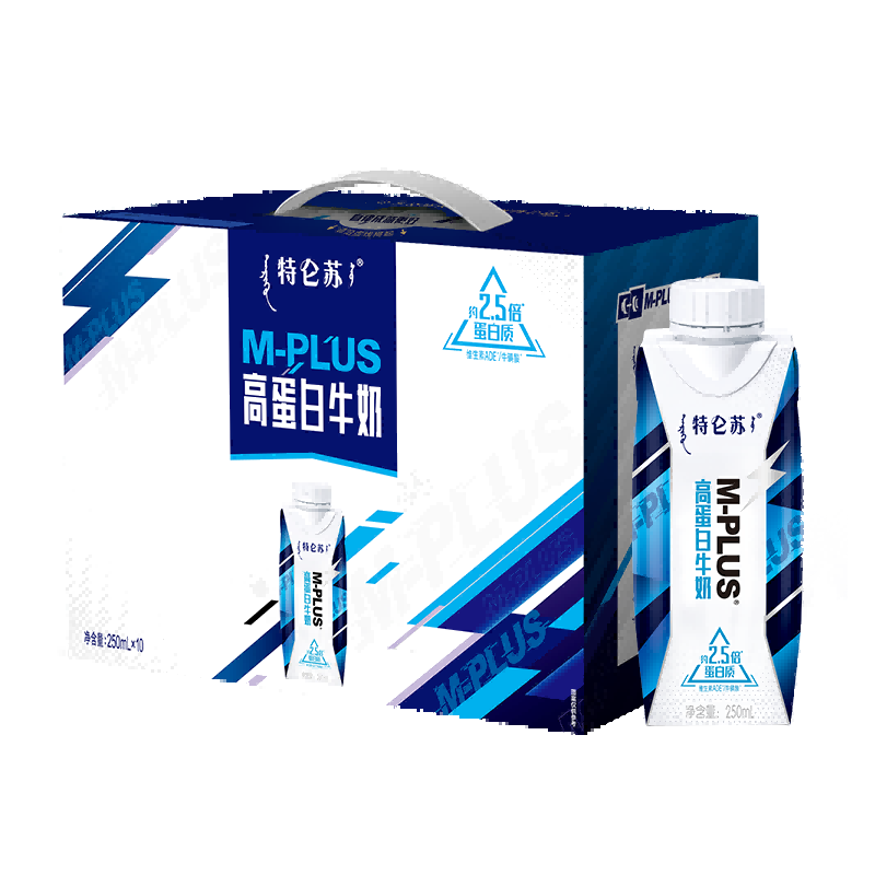 蒙牛特仑苏M-PLUS 高蛋白牛奶250ml*10盒 12月产
