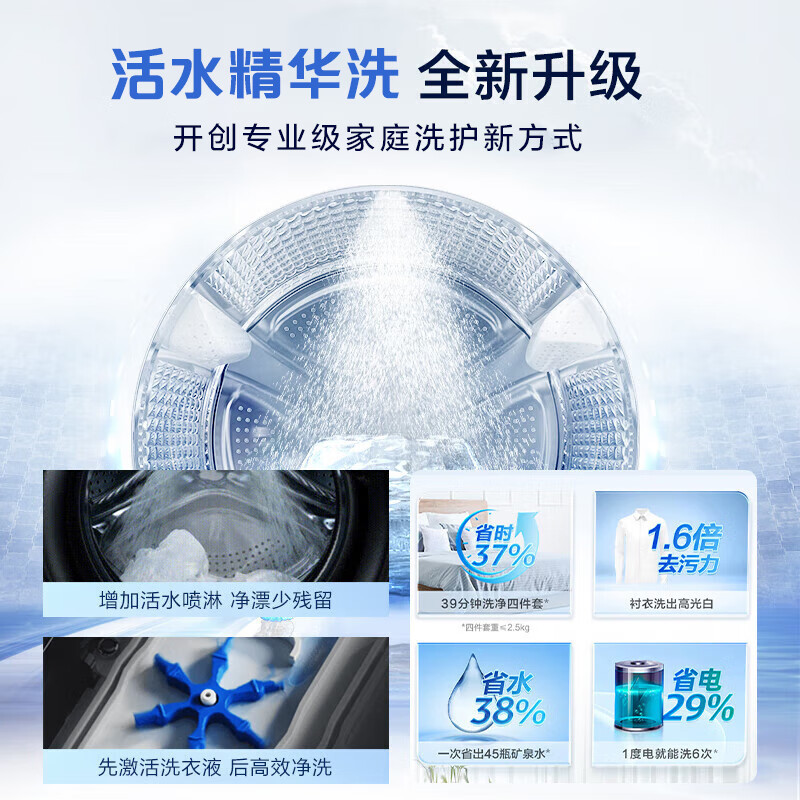 海尔(Haier) 海尔朗境X11 风巡航科技 洗烘款 洗干一体机 双智能投放 大筒径XQG100-HBLD586BU1