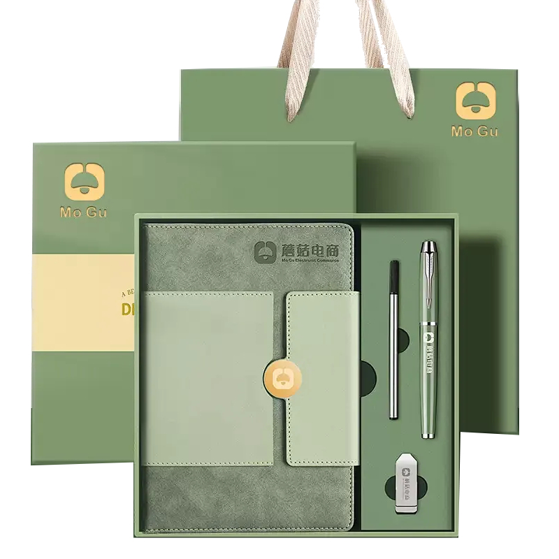 西科A5皮面笔记本 100页创意记事本笔记本加笔套装XW-BJB高清大图