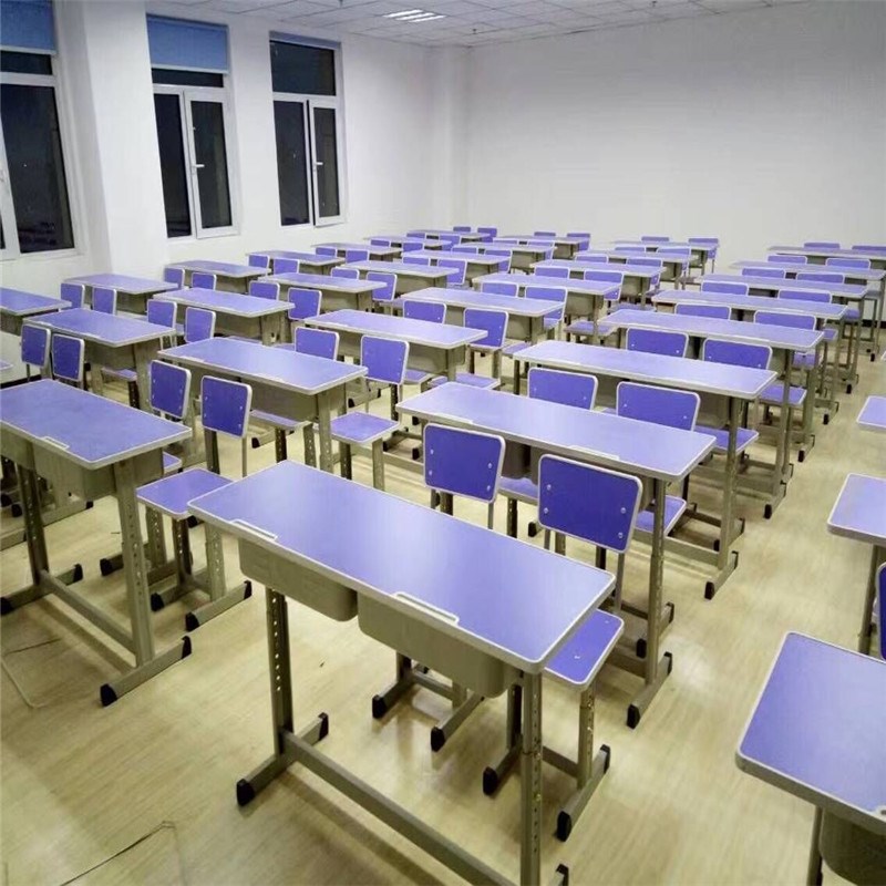 开元映象 加厚学校课桌椅中小学生书桌升降培训辅导班桌椅套装 双人课桌椅KYK-1203高清大图