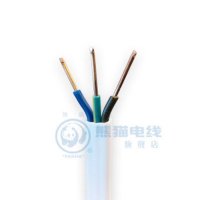 熊猫电线 BVVB 三芯1.5平方（ 白色100米）护套线 明线 电线铜芯 100m