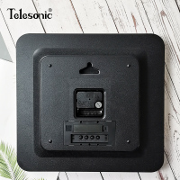 天王星(Telesonic)客厅挂钟石英钟方形日历挂表北欧现代居家钟表简约餐厅时钟壁钟 扫秒机芯