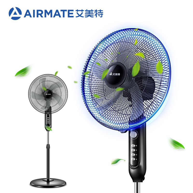 艾美特airmate电风扇cs40x7落地扇电扇五叶3档机械款2小时定时升降