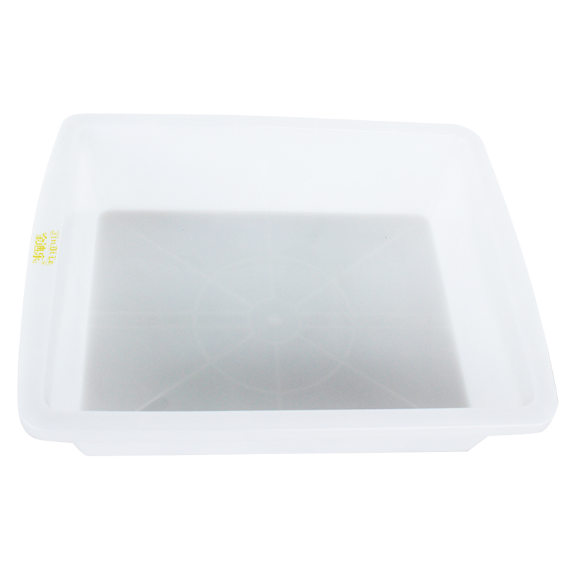 金迪乐白色塑料无盖食品多功能收纳盆高清大图