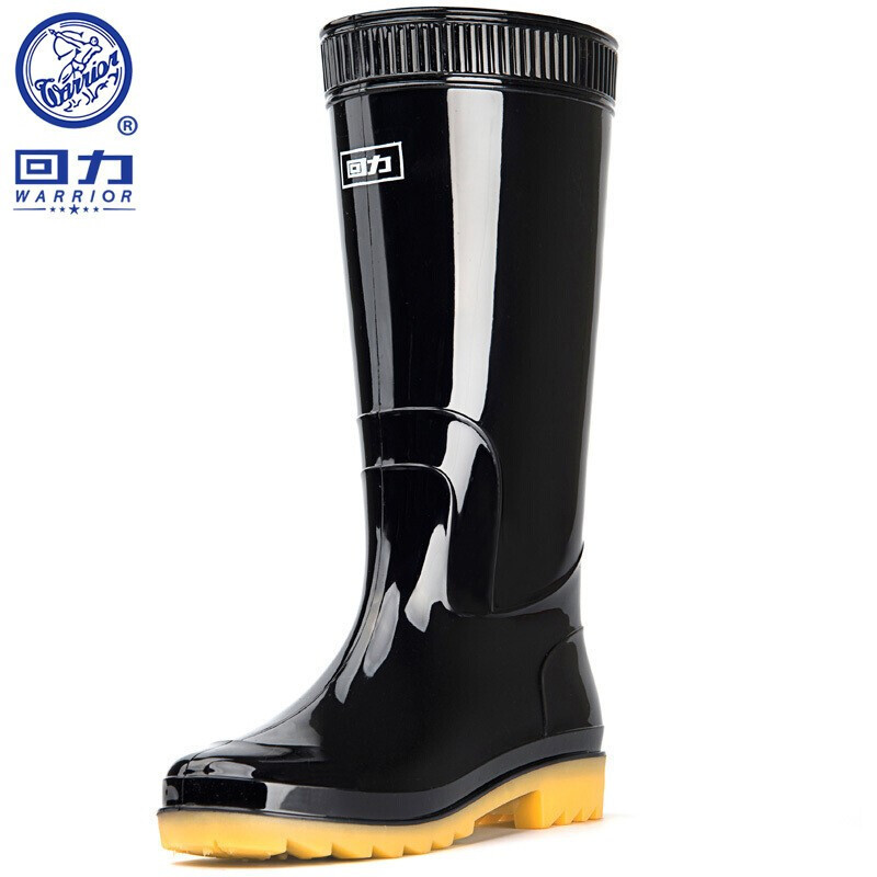 小窝厘 回力高筒雨鞋成人PVC劳保雨鞋男807高筒雨鞋 42码