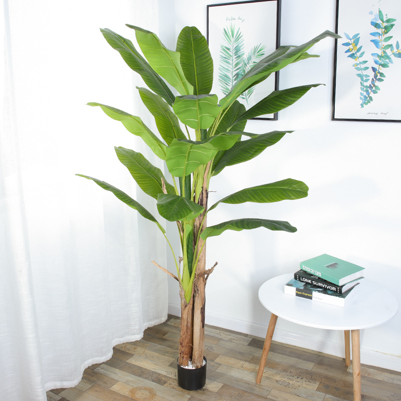 芭蕉树仿真植物大型绿植假盆栽室内装饰假花客厅假树落地仿真树1 8米三杆芭蕉石膏连盆报价 参数 图片 视频 怎么样 问答 苏宁易购