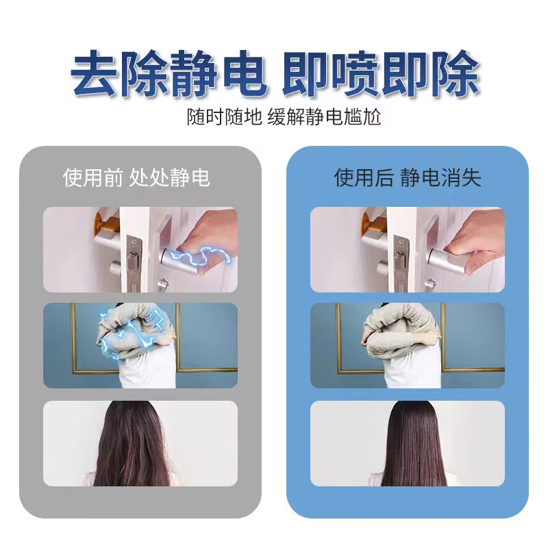 巨奇防静电喷雾衣服柔顺剂头发毛衣物抗静电持久留香静电消除2848高清大图