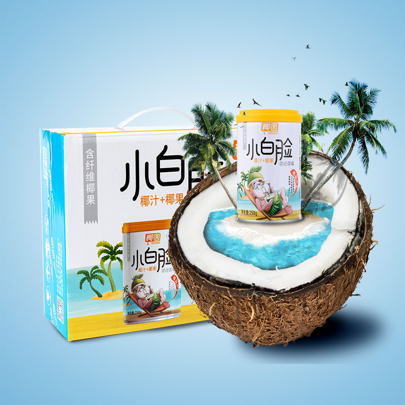椰园小白脸椰果椰汁250g*6