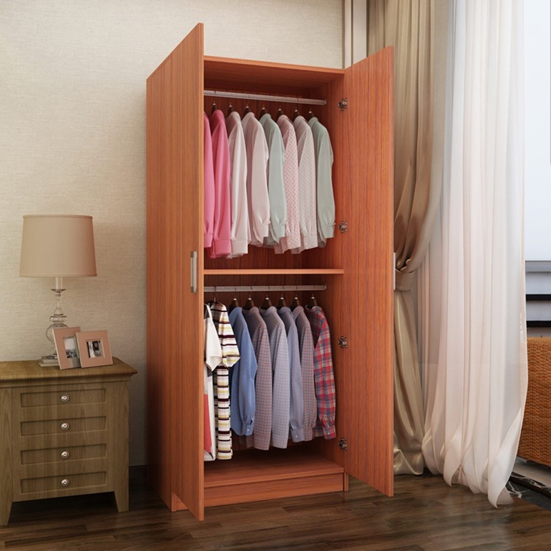 寻木匠简易衣柜实木组装卧室柜子小户型出租房用家用板式挂式衣橱参数