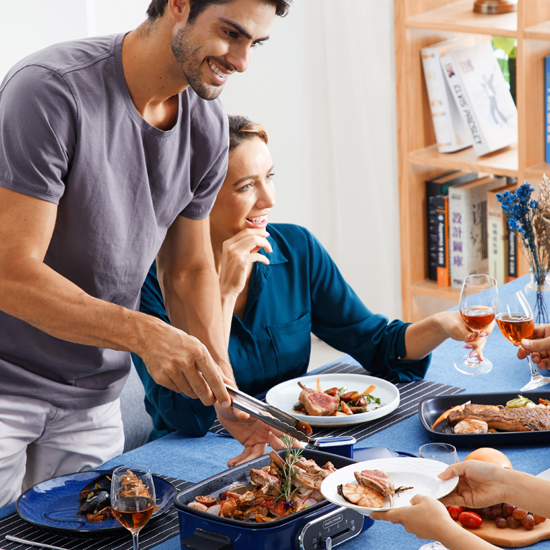 [狂欢价]摩飞电火锅配件平烤盘MR1015高清大图