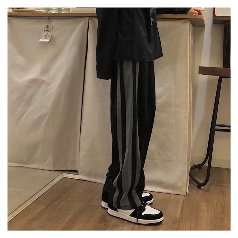 直筒裤女学生韩版宽松胖mm大码显瘦运动裤春夏休闲阔腿裤200斤