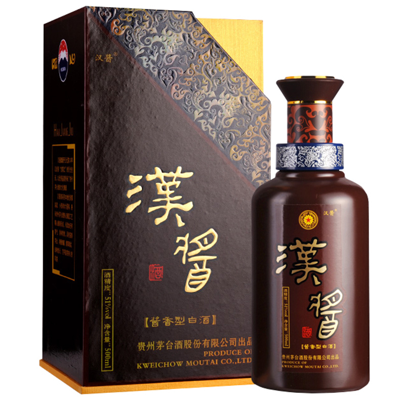 贵州茅台 汉酱 51度500ml*6 整箱装 酱香型白酒+经典白标 赤霞珠干红葡萄酒 13度750ml*6