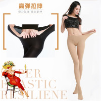 浪莎丝袜女加肥加大特大宽体春秋天鹅绒加裆连裤袜不易勾丝性感大码打底裤袜 黑2咖1 80D微透
