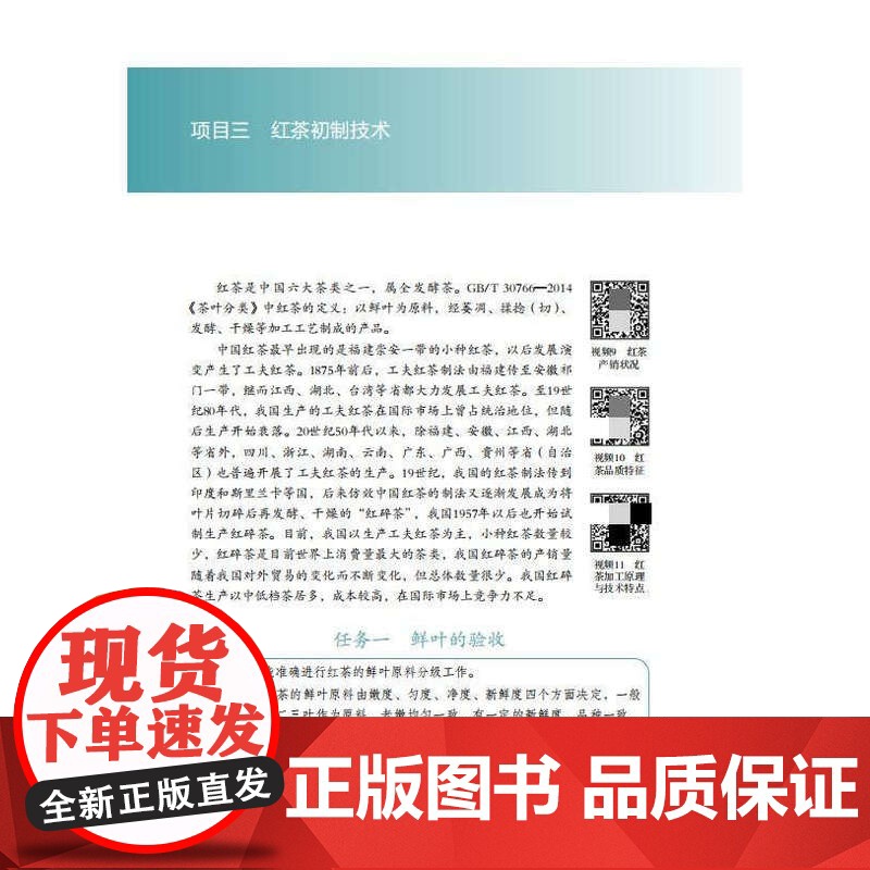 教材-茶叶加工技术项目化教程高等职业教育茶叶生产与加工技术专业教材范乔,吴惟筠2025年3月印1版1印次97875184高清大图