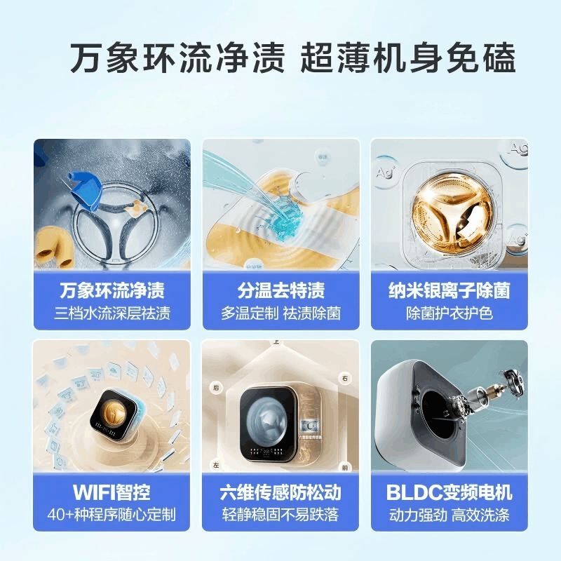 美的全自动迷你洗衣机 MG30MINIMAX 3kg极地白 一级能效 高温煮洗[-]图片