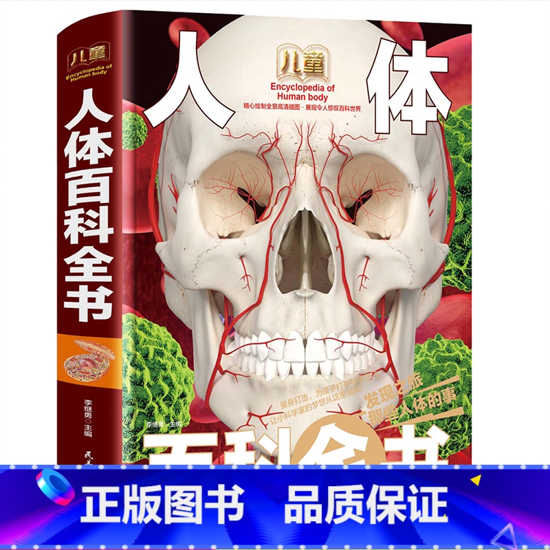 人体百科全书 【正版】儿童奥秘人体百科大全书海量图片揭秘我们的身体骨骼结构图解以文字为孩子探索认识人体科普打开兴趣四五六
