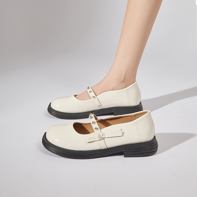 珂卡芙厚底乐福鞋女2023夏新款单鞋日系小皮鞋英伦风休闲鞋