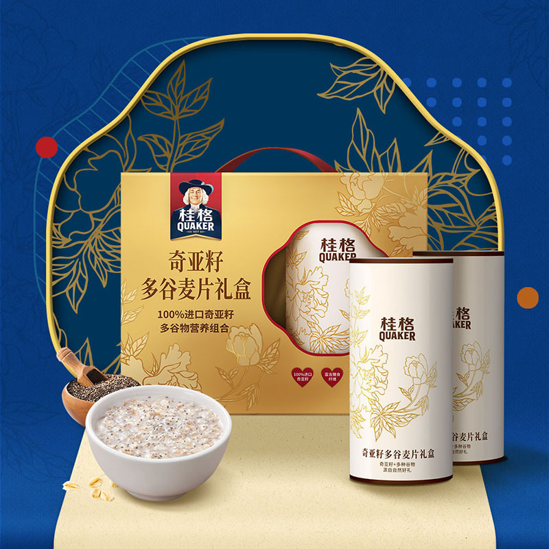 桂格(Qukaer)奇亚籽 多谷 即食麦片 800克